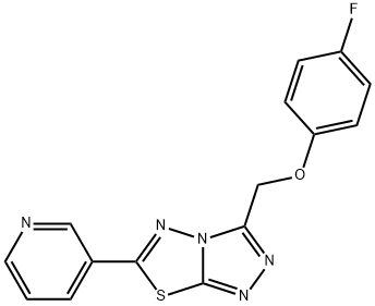 4-fluorophenyl [6-(3-pyridinyl)[1,2,4]triazolo[3,4-b][1,3,4]thiadiazol-3-yl]methyl ether 结构式