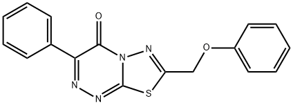 7-(phenoxymethyl)-3-phenyl-4H-[1,3,4]thiadiazolo[2,3-c][1,2,4]triazin-4-one 结构式