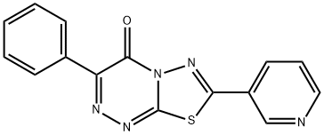 3-phenyl-7-(3-pyridinyl)-4H-[1,3,4]thiadiazolo[2,3-c][1,2,4]triazin-4-one 结构式