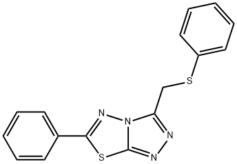 phenyl (6-phenyl[1,2,4]triazolo[3,4-b][1,3,4]thiadiazol-3-yl)methyl sulfide 结构式
