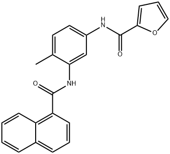 N-[4-methyl-3-(1-naphthoylamino)phenyl]-2-furamide 结构式