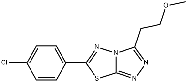 2-[6-(4-chlorophenyl)[1,2,4]triazolo[3,4-b][1,3,4]thiadiazol-3-yl]ethyl methyl ether 结构式