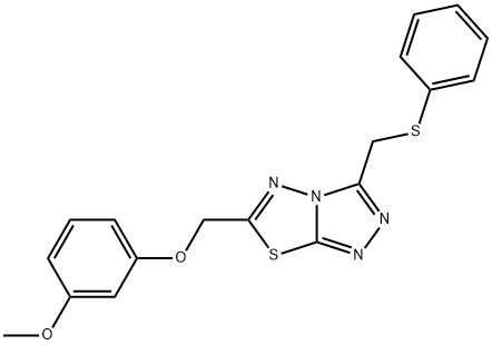 6-[(3-methoxyphenoxy)methyl]-3-[(phenylsulfanyl)methyl][1,2,4]triazolo[3,4-b][1,3,4]thiadiazole 结构式