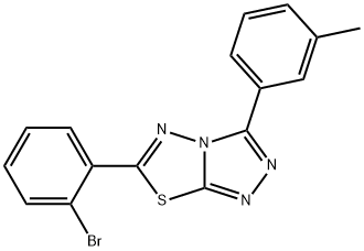 6-(2-bromophenyl)-3-(3-methylphenyl)[1,2,4]triazolo[3,4-b][1,3,4]thiadiazole 结构式