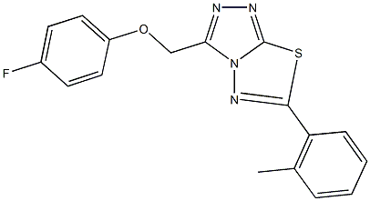 4-fluorophenyl [6-(2-methylphenyl)[1,2,4]triazolo[3,4-b][1,3,4]thiadiazol-3-yl]methyl ether 结构式