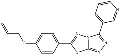 allyl 4-[3-(3-pyridinyl)[1,2,4]triazolo[3,4-b][1,3,4]thiadiazol-6-yl]phenyl ether 结构式