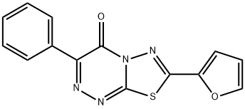 7-(2-furyl)-3-phenyl-4H-[1,3,4]thiadiazolo[2,3-c][1,2,4]triazin-4-one 结构式