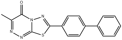 7-[1,1'-biphenyl]-4-yl-3-methyl-4H-[1,3,4]thiadiazolo[2,3-c][1,2,4]triazin-4-one 结构式