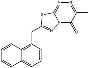 3-methyl-7-(1-naphthylmethyl)-4H-[1,3,4]thiadiazolo[2,3-c][1,2,4]triazin-4-one 结构式