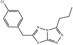 6-(4-chlorobenzyl)-3-propyl[1,2,4]triazolo[3,4-b][1,3,4]thiadiazole 结构式