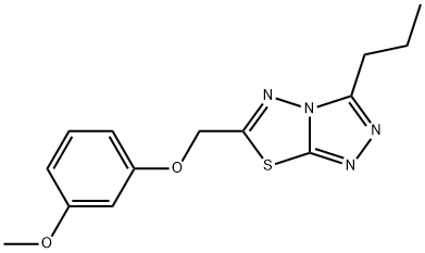 6-[(3-methoxyphenoxy)methyl]-3-propyl[1,2,4]triazolo[3,4-b][1,3,4]thiadiazole 结构式