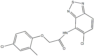 N-(5-chloro-2,1,3-benzothiadiazol-4-yl)-2-(4-chloro-2-methylphenoxy)acetamide 结构式