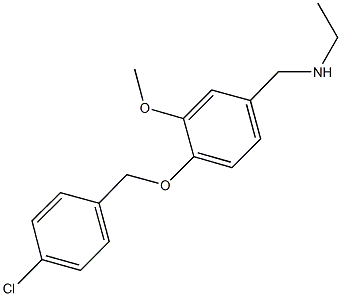 N-{4-[(4-chlorobenzyl)oxy]-3-methoxybenzyl}-N-ethylamine 结构式