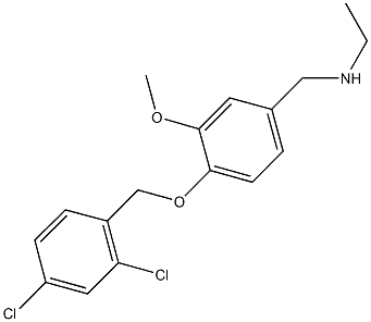 N-{4-[(2,4-dichlorobenzyl)oxy]-3-methoxybenzyl}-N-ethylamine 结构式