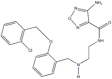 4-amino-N-[2-({2-[(2-chlorobenzyl)oxy]benzyl}amino)ethyl]-1,2,5-oxadiazole-3-carboxamide 结构式