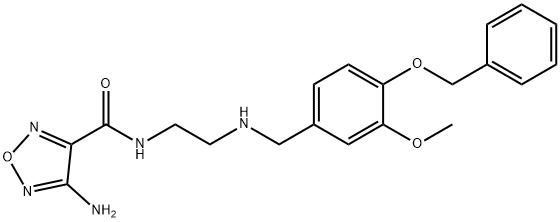 4-amino-N-(2-{[4-(benzyloxy)-3-methoxybenzyl]amino}ethyl)-1,2,5-oxadiazole-3-carboxamide 结构式