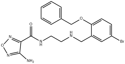 4-amino-N-(2-{[2-(benzyloxy)-5-bromobenzyl]amino}ethyl)-1,2,5-oxadiazole-3-carboxamide 结构式