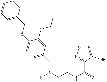 4-amino-N-(2-{[4-(benzyloxy)-3-ethoxybenzyl]amino}ethyl)-1,2,5-oxadiazole-3-carboxamide 结构式