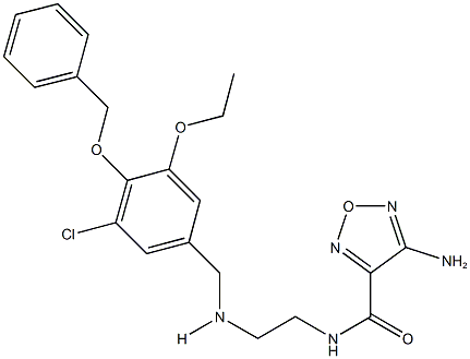 4-amino-N-(2-{[4-(benzyloxy)-3-chloro-5-ethoxybenzyl]amino}ethyl)-1,2,5-oxadiazole-3-carboxamide 结构式