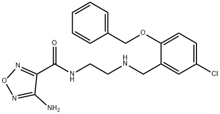 4-amino-N-(2-{[2-(benzyloxy)-5-chlorobenzyl]amino}ethyl)-1,2,5-oxadiazole-3-carboxamide 结构式