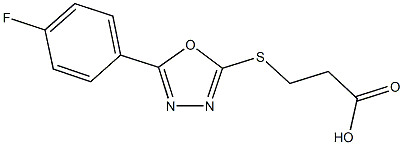 3-{[5-(4-fluorophenyl)-1,3,4-oxadiazol-2-yl]sulfanyl}propanoic acid 结构式