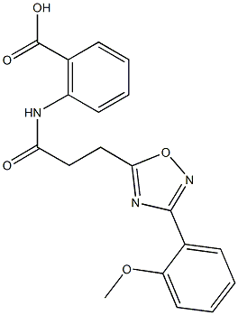 2-({3-[3-(2-methoxyphenyl)-1,2,4-oxadiazol-5-yl]propanoyl}amino)benzoic acid 结构式