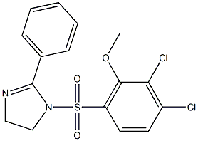 2,3-dichloro-6-[(2-phenyl-4,5-dihydro-1H-imidazol-1-yl)sulfonyl]phenyl methyl ether 结构式