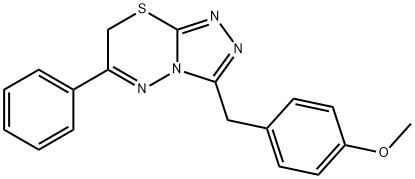 3-(4-methoxybenzyl)-6-phenyl-7H-[1,2,4]triazolo[3,4-b][1,3,4]thiadiazine 结构式