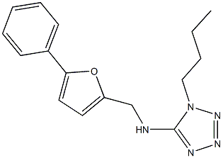 N-(1-butyl-1H-tetraazol-5-yl)-N-[(5-phenyl-2-furyl)methyl]amine 结构式
