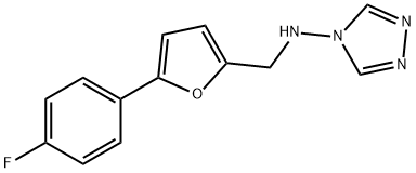 N-{[5-(4-fluorophenyl)-2-furyl]methyl}-N-(4H-1,2,4-triazol-4-yl)amine 结构式