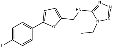 N-(1-ethyl-1H-tetraazol-5-yl)-N-{[5-(4-fluorophenyl)-2-furyl]methyl}amine 结构式