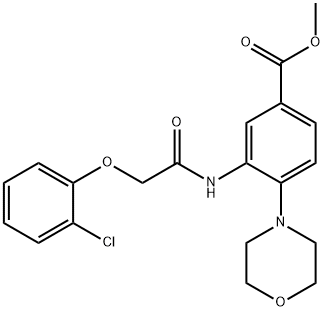 methyl 3-{[(2-chlorophenoxy)acetyl]amino}-4-(4-morpholinyl)benzoate 结构式