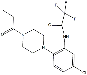 N-[5-chloro-2-(4-propionyl-1-piperazinyl)phenyl]-2,2,2-trifluoroacetamide 结构式