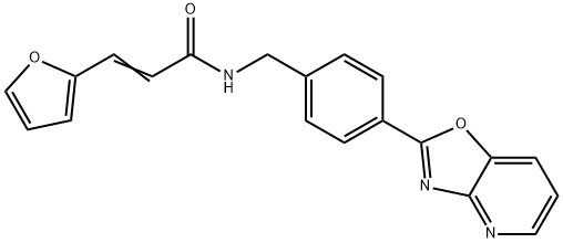 3-(2-furyl)-N-(4-[1,3]oxazolo[4,5-b]pyridin-2-ylbenzyl)acrylamide 结构式