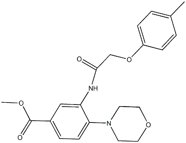 methyl 3-{[(4-methylphenoxy)acetyl]amino}-4-(4-morpholinyl)benzoate 结构式