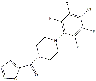 1-(4-chloro-2,3,5,6-tetrafluorophenyl)-4-(2-furoyl)piperazine 结构式