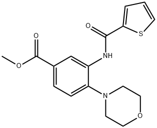 methyl 4-(4-morpholinyl)-3-[(2-thienylcarbonyl)amino]benzoate 结构式