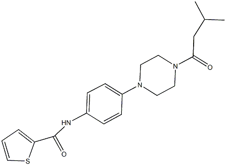 N-{4-[4-(3-methylbutanoyl)-1-piperazinyl]phenyl}-2-thiophenecarboxamide 结构式
