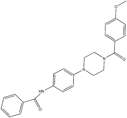 N-{4-[4-(4-methoxybenzoyl)-1-piperazinyl]phenyl}benzamide 结构式