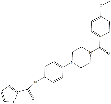 N-{4-[4-(4-methoxybenzoyl)-1-piperazinyl]phenyl}-2-thiophenecarboxamide 结构式