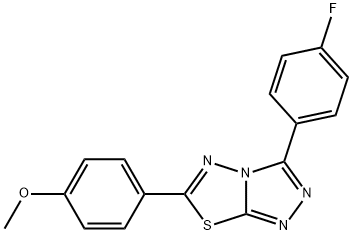 4-[3-(4-fluorophenyl)[1,2,4]triazolo[3,4-b][1,3,4]thiadiazol-6-yl]phenyl methyl ether 结构式