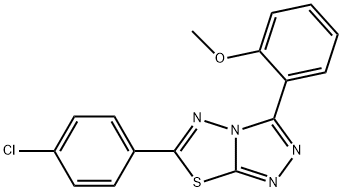 2-[6-(4-chlorophenyl)[1,2,4]triazolo[3,4-b][1,3,4]thiadiazol-3-yl]phenyl methyl ether 结构式