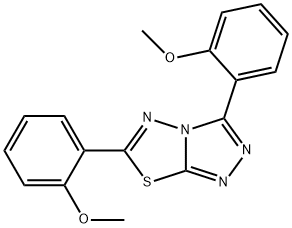 3,6-bis(2-methoxyphenyl)[1,2,4]triazolo[3,4-b][1,3,4]thiadiazole 结构式