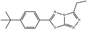 6-(4-tert-butylphenyl)-3-ethyl[1,2,4]triazolo[3,4-b][1,3,4]thiadiazole 结构式