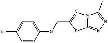 6-[(4-bromophenoxy)methyl]-3-methyl[1,2,4]triazolo[3,4-b][1,3,4]thiadiazole 结构式