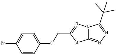 6-[(4-bromophenoxy)methyl]-3-tert-butyl[1,2,4]triazolo[3,4-b][1,3,4]thiadiazole 结构式