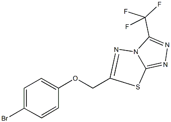 6-[(4-bromophenoxy)methyl]-3-(trifluoromethyl)[1,2,4]triazolo[3,4-b][1,3,4]thiadiazole 结构式