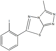 6-(2-iodophenyl)-3-methyl[1,2,4]triazolo[3,4-b][1,3,4]thiadiazole 结构式