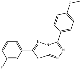 4-[6-(3-fluorophenyl)[1,2,4]triazolo[3,4-b][1,3,4]thiadiazol-3-yl]phenyl methyl ether 结构式