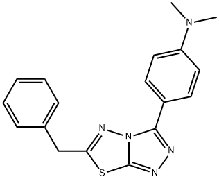 4-(6-benzyl[1,2,4]triazolo[3,4-b][1,3,4]thiadiazol-3-yl)-N,N-dimethylaniline 结构式